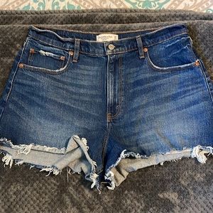 Abercrombie & Fitch Curve Love High-Waisted Jean Shorts